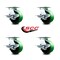 Service Caster 6 Inch Poly on Cast Iron Wheel Heavy Duty Top Plate Caster with Brakes, 4PK SCC-55S625-PUR-GB-SLB-4 - alternate 4